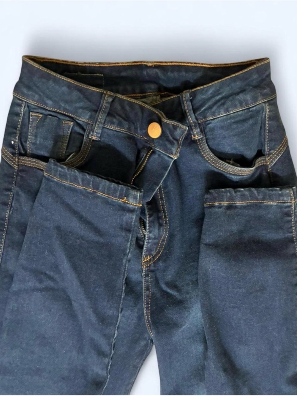 Dark Blue Women's Skinny Jeans - Picture 6 of 8